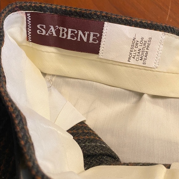 Vintage Dead Stock Wool Blend Striped Pants - Picture 4 of 5